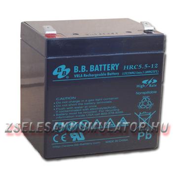 12V 5,5Ah BB Battery zselés akkumulátor