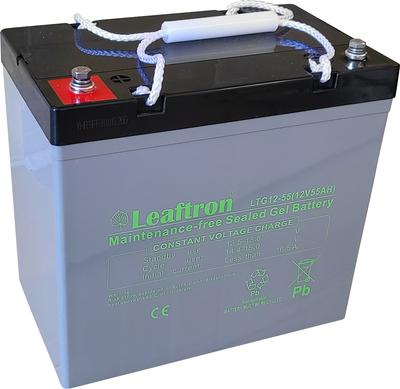 Leaftron 12V 55Ah Gél ciklikus akkumulátor 